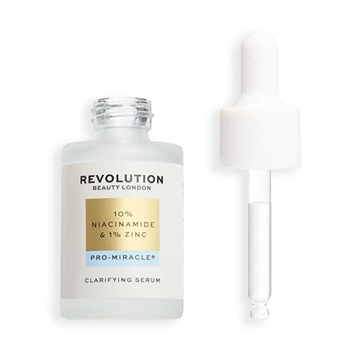Image of Revolution Pro Miracle 10% Niacinamide 1% Zinc Serum, Targeted Skincare to Tackle Breakouts & Even Complexion, Perfect for Blemish-Prone Skin, 30ml