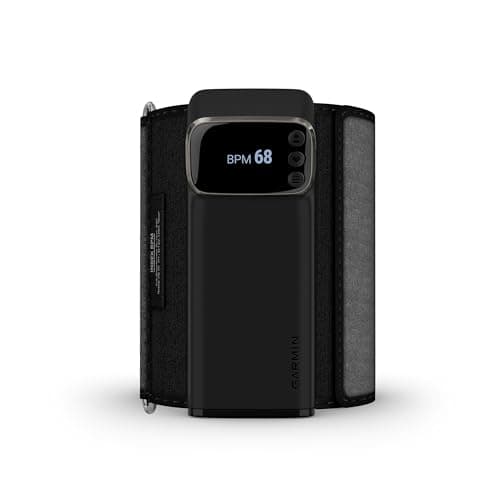Image of Garmin Index BPM Smart Blood Pressure Monitor, Compact Design, Easy to use Blood Pressure Monitor with Built in Display, Battery Operated, Adjustable Cuff to Fit a Wide Range of Arm Sizes