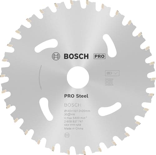 Image of Bosch Professional 2608837747 Blade Standard (for Steel, 140 x 20 x 1.6 mm, 30 Teeth Accessories: Cordless Circular Saw), 140 mm Diameter