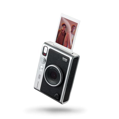 Image of Instax mini EVO 2-in-1 photo camera and printer with a 2.7 inch LCD screen, 10 Lens and 10 film effects, mini film format, BLACK. Make and create stunning instant photos