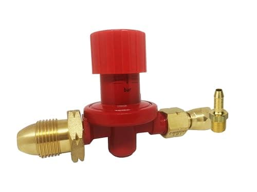 Image of Tezla High Pressure Propane Regulator 4 bar Adjustable POL x 1/4" outlet 8 Kg/hr 6.3mm Nozzle Included, IGT4BAR6.3