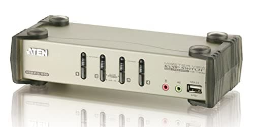 Image of ATEN 4 Port KVMP Switch PS2/USB with Audio Support and 4 USB Hub Ports UK | #1 KVM Market Leader