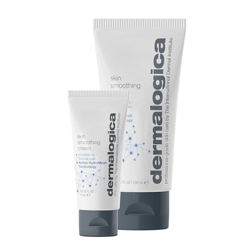Image of Dermalogica Skin Smoothing Cream - Face Moisturiser with Vitamin C and Vitamin E - Infuses Skin with 48 Hours of Continuous Hydration, 100ml & Travel Size Bundle