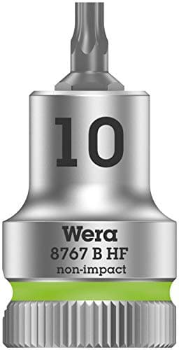 Image of Wera 05003059001 8767 B Holding Function Torx Zyklop Bit-Socket, Lime Green, 3/8-Inch, TX 10 x 35 mm