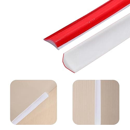 Image of 3m TPE Skirting Board Trim Self Adhesive, Beading for Laminate Flooring, Caulk Strip Moulding Trim, Edging Strip Coving for Wall Ceiling Corner Decoration, Plastic White Quadrant Trim(12mm*9mm)