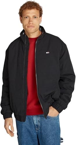 Image of Tommy Jeans Men's Tjm Essential Padded Jacket Dm0dm19661 Other Jackets, Black (Black), S