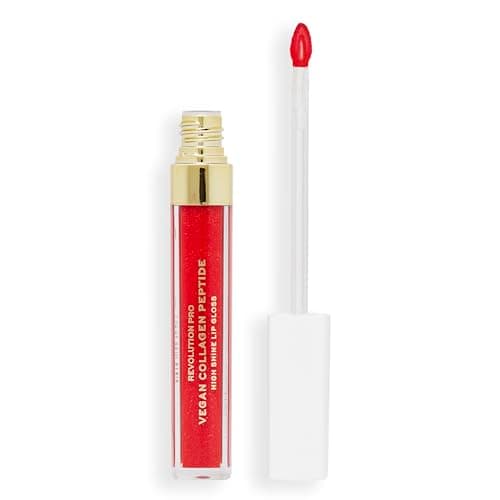 Image of Revolution Pro Vegan Collagen Peptide High Shine Lip Gloss, Nourish, Plump & Hydrate Lips With Hyaluronic Acid & Vitamin E, Cherie