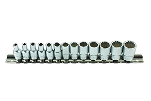 Image of Laser 7590 Bi-Hex Standard Socket Set 1/4"D 13pc
