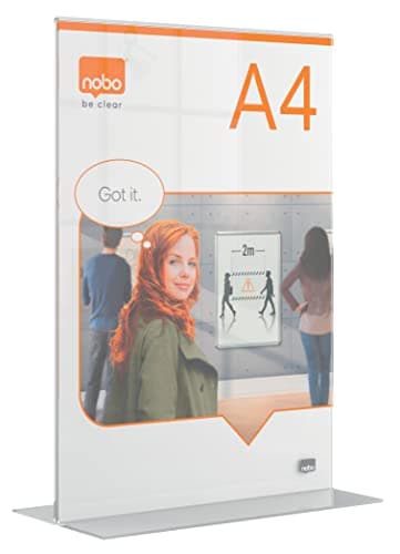 Image of Nobo N:Signage PremiumPlus Acrylic Desk A4