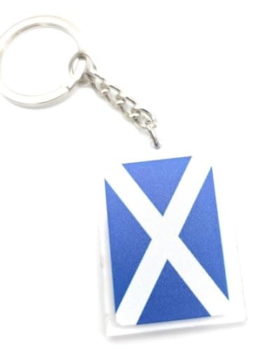 Image of 4Trails National Flag Keyrings Keychain Lucky Rectangular Design (Scotland)