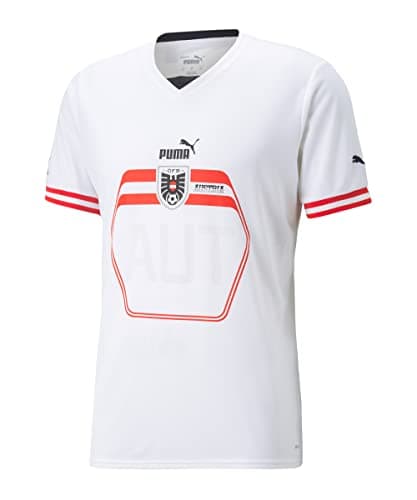 Image of PUMA 2022-2023 Austria Away Football Soccer T-Shirt White