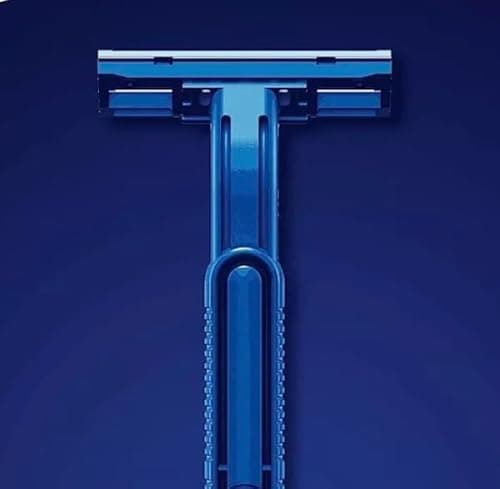 Image of MettaWorld Gillette Blue 2 Blades Plus Disposable Razor Easy Grip Chromium Caoting Pack of 15 NEW sealed