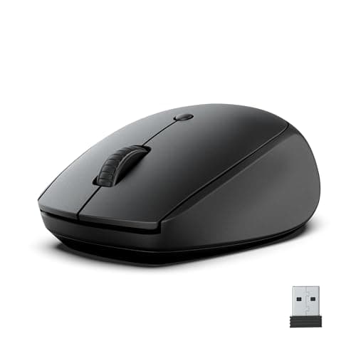 Image of JLab Go Bluetooth Mouse, Battery Powered Wireless Mouse - Tri-Mode (BT 5.0/5.0/2.4Ghz) with USB-Dongle, Ergonomic, Compact Multi Device Silent Mouse for Laptop, PC, Computer, iPad, Mac, Tablet