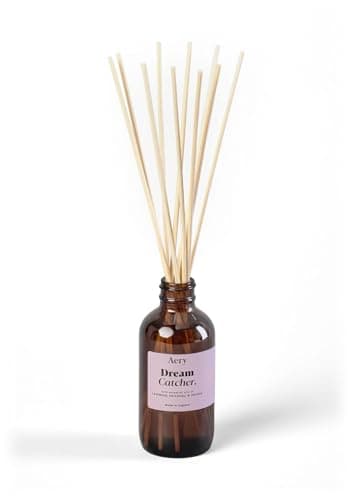 Image of Aery Dream Catcher Amber Reed Diffuser – Lavender, Chamomile & Patchouli with Cedarwood – 100ml Natural Reeds, Vegan & Cruelty-Free, Made in England