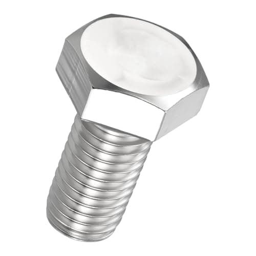 Image of Kozelo 5 Pcs Hex Head Screws Bolts - [M12-1.75x25] 304 Stainless Grade A2-70 Steel Fully Threaded Hex Tap Metric Hexagon Head Machine Bolts Right Hand External Hex Drive, Silver