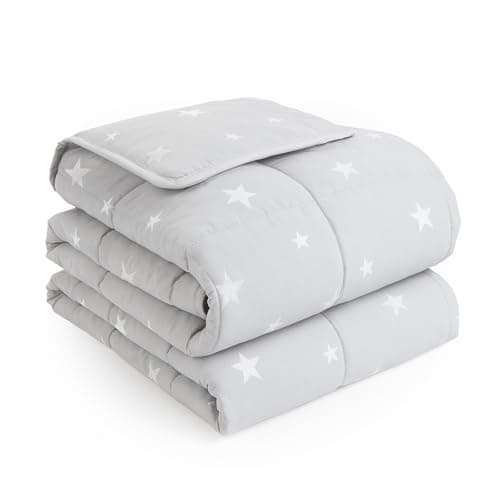 Image of Dreamscene Star Teddy Fleece Weighted Blanket, Soft Fluffy Quilted Throw, Silver Grey, 100 x 150cm - 3kg (Disclaimer:Only suitable for age 3+years)