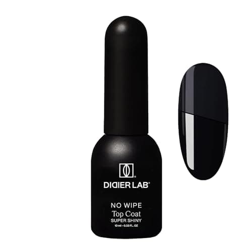 Image of DIDIER LAB Premium Clear No Wipe Gel Top Coat Super Shiny for UV Gel Nail Polish - TPO and HEMA Free - Scratch and Chip Resistant UV Top Coat - Perfect Long Lasting Glossy Manicure - 10ml
