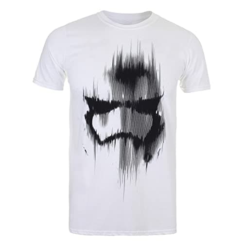 Image of Star Wars Mens Trooper Mask T Shirt, White, XXL UK