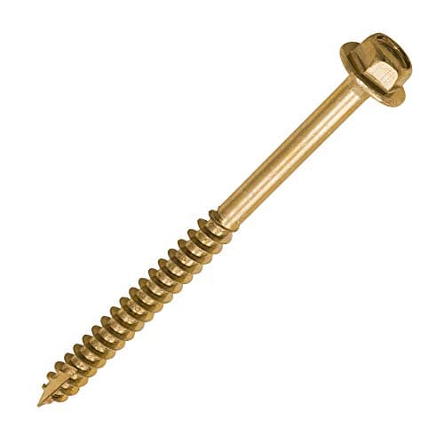 Image of TIMCO Advanced Coach Screw | Hex Flange Head | Slash Point | Yellow | 6.0 x 80 | Box of 100 (680SCSY)