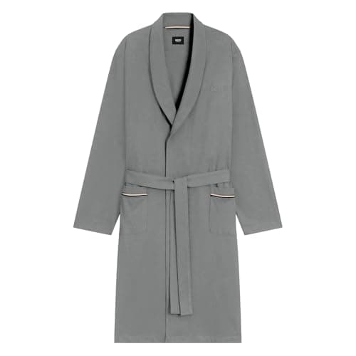 Image of BOSS Men's Loungewear Homewear House Coat Dressing Gown Robe BM, Medium Grey, M