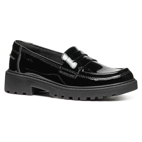 Image of Geox J Casey Girl C, Girls’ Moccasin, Black,