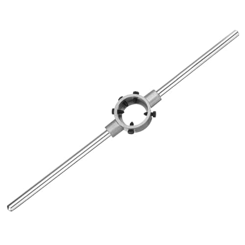 Image of sourcing map 55mm x 22mm Die Stock Handle Wrench for Metric M22-M26 / 55mm OD Round Dies, Threading Die Adjustable Holder Handle Tapping Hand Tool for Thread Repair