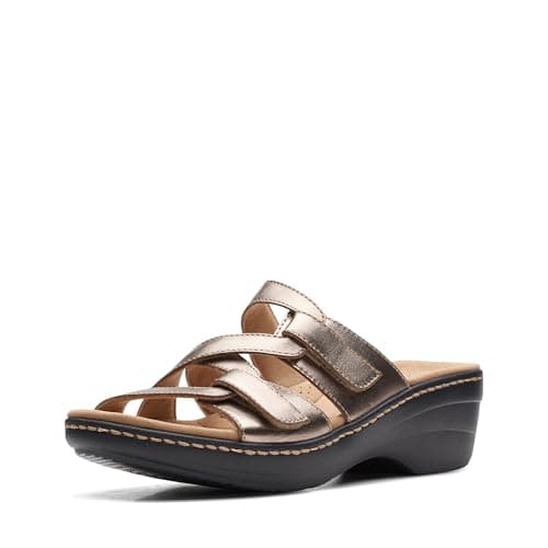 Image of Clarks Women's Merliah Karli Sandal, Metallic, 7 UK
