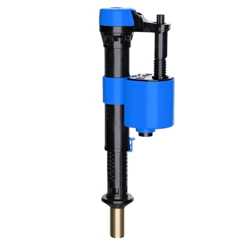 Image of PlumbEZ Adjustable Bottom Entry Toilet Fill Valve with ½" UK Brass Threads - Cistern Fill Valve with Delayed Fill, Quiet Operation, Telescopic Height 8"-12" & Water Saving Filter - Brass Threads