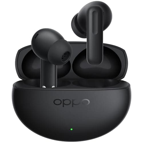 Image of OPPO Enco Air5 Pro True Wireless Earbuds, Bluetooth 6.0 In-Ear Headphones Stereo, 55dB Active Noise Cancellation, Triple-Mic AI Clear Call, Hi-Res Audio, 54H Playtime, Deep Bass, IP55, Matte Black