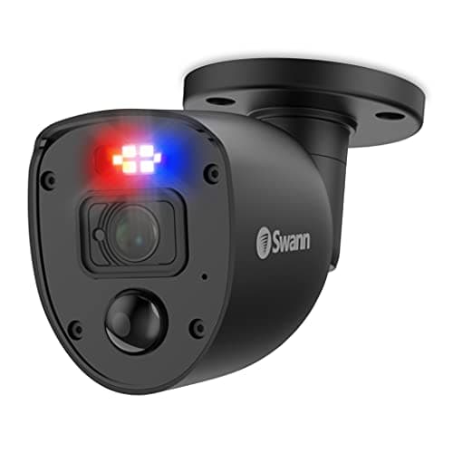 Image of Swann 1080p Black Flashing Lights Bullet Camera (Add-on)