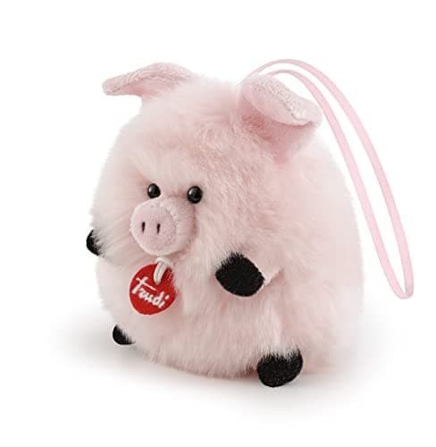 Image of Trudi Charm Pig Small hang on plush toy, Valentine's Day and birthday gift | 10x12x8cm size XS Charms | model 29092