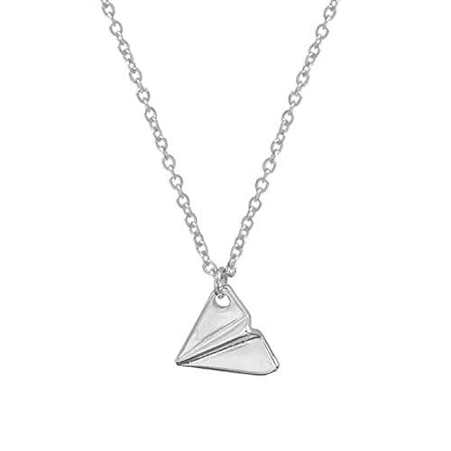 Image of 2Pcs ONE DIRECTION Harry Style Paper Airplane Necklace, Treat People with Kindness Rose Enamel Brooch Fans Gift Memorial Jewelry, Zinc, metal
