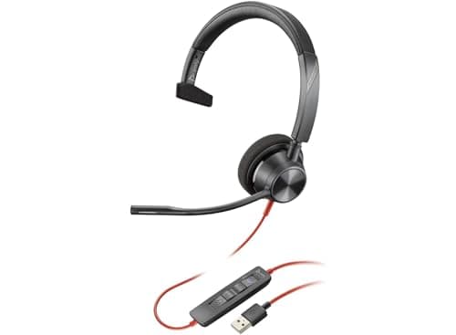 Image of Poly Blackwire 3310, BW3310-M - Schnurgebundenes MS Mono-Headset mit USB-A zertifiziert für Microsoft Teams
