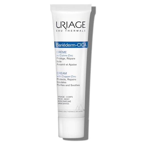 Image of Uriage Bariederm-Cica Repairing Cream with D-Panthenol & Copper-Zinc - Wound Healing Barrier Cream - Multi-purpose (minor cuts, burns) - For Damaged & Irritated Skin - Water Resistant - 40ml