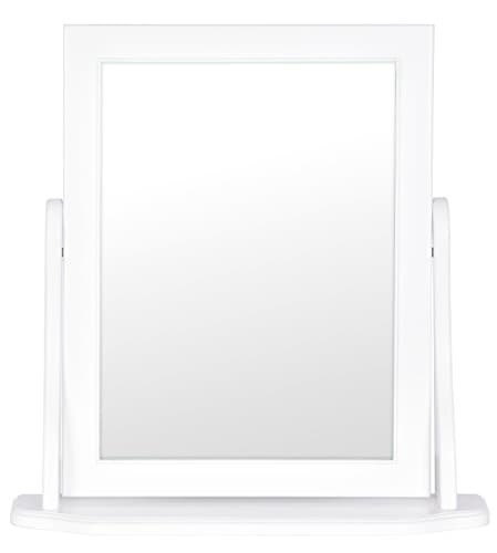 Image of Bella Mirror - White - 46x47cm - Dressing Table Tabletop Mirror - Innova Collection from Home Selections
