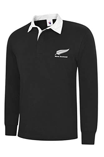 Image of Uneeek Clothing New Zealand Long Sleeve Rugby Shirts. (L (42-44)) Black