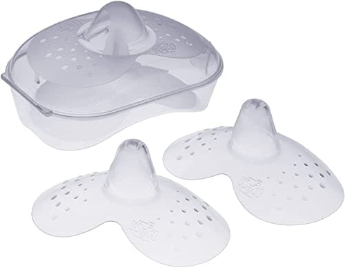 Image of MAM Nipple Shield | Small | 2 Pack | Comes in Sterilisable Travel Case | SkinSoft Silicone Familiar for Baby | Protects and Supports Breastfeeding