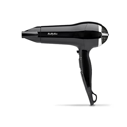 Image of BaByliss Power Smooth Hair Dryer - Powerful and Lightweight, 2400W Fast Drying, Ionic for Frizz-Control, 3 Heat & 2 Speed Settings Plus Cool Shot, Black, 5736CU