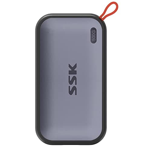 Image of SSK 500GB Portable External NVME SSD,up to 1050MB/s Extreme Transmission Speed USBC 3.2 Gen2 Solid State Drive for Type-c Smartphone,PS5,xBOX, Laptop,Macbook/Pro/Air and more