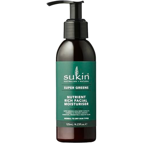 Image of Sukin Super Greens Nutrient Rich Facial Moisturiser 125ml - with super Greens extracts of Kale, Spirulina, Parsley & Chlorella; cruelty free & vegan friendly - minimises appearance of fine lines.