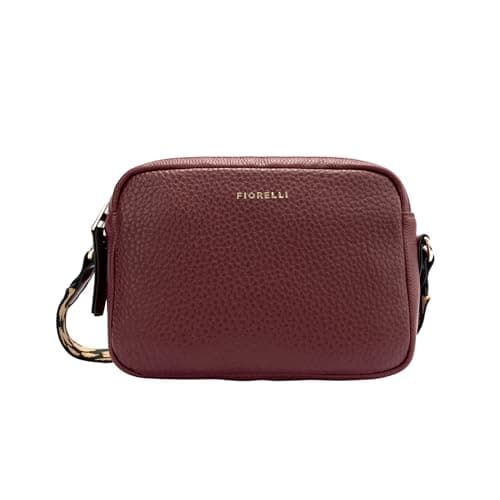 Image of Fiorelli Women's Effie Crossbody, Stylish Handbag with Adjustable Straps and Two Zipped Compartments, Faux Leather, Port Red