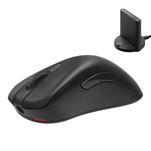 Image of BenQ Zowie EC2-DW Wireless Ergonomic Gaming Mouse for Esports (Medium)| 60g Lightweight| 4000Hz Polling Rate with Enhanced Receiver|Driverless Plug & Play - 7 Buttons|PAW 3950 Sensor|Extra Skates