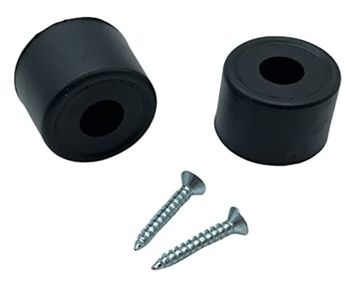 Image of Rubber Door Stops/Wall Protectors with Screws (Large (33mm) Black)