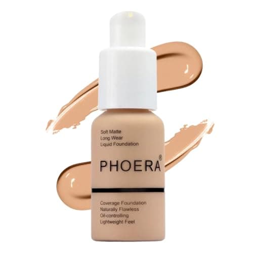 Image of Noble Gifts - Foundation, Full Coverage Foundation, Soft Matte, Oil Control Foundation Makeup Flawless Smooth Long Lasting 24HR Waterproof and Blendable 30ml (104 - Buff Beige)