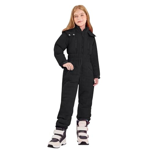 Image of AMhomely Snow Suit for Kids Girls Boys Ski Jacket and Snowbib Snowsuit Set 2 Piece Zip Up Jacket and Overall Snowsuit Set for Little Kids 1-10 Years