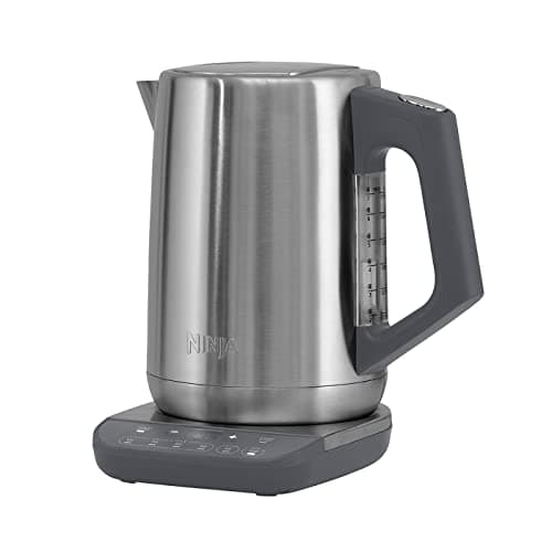 Image of Ninja Perfect Temperature Kettle, 1.7L, with Temperature Control, LED Display, Easy to Use Kettle with Rapid Boil and Temperature Hold, Stainless Steel KT201UK