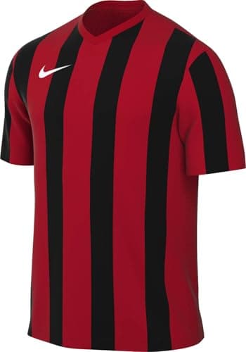 Image of NIKE FZ9337-657 M NK DF STRP DVSN V JSY SS Sweatshirt Men's UNIVERSITY RED/BLACK/WHITE Size M