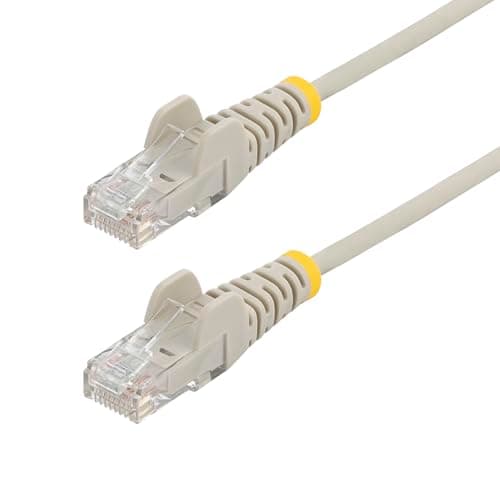 Image of StarTech.com 0.5 m CAT6 Cable - Slim CAT6 Patch Cord - Grey - Snagless RJ45 Connectors - Gigabit Ethernet Cable - 28 AWG (N6PAT50CMGRS)