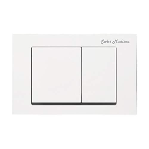 Image of Swiss Madison Well Made Forever SM-WC002W Wall Mounted Push Button Flush Plate White