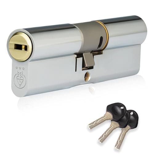 Image of XFORT Colossus Dual Finish 3 Star Kitemarked Euro Cylinder Lock 40EX/40 (80mm), British Standard TS007 Anti-Snap Barrel Lock, uPVC Door Lock.